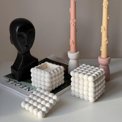 Bubble Jar Soy Wax Candle | Jesmonite Vessel, Handmade