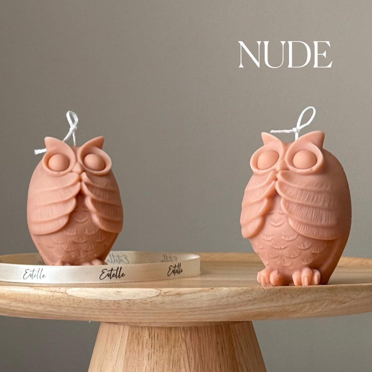 Bougie Hibou Faite Main en Soja : Décoration Sculpturale pour la Maison, Cadeau de Nouvelle Maison