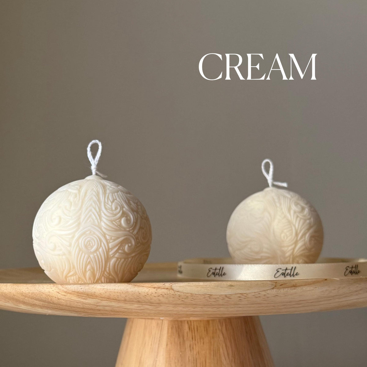 Patterned Ball Soy Candle: Handmade Home Decor, New Home Gift