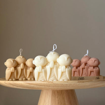 Bougie artisanale Moine | Décoration d'intérieur en cire de soja