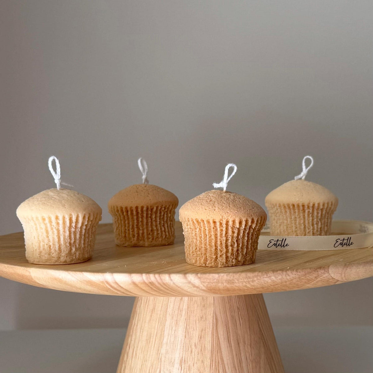 Bougie artisanale au soja Cupcake : Décoration d'intérieur végétalienne tendance