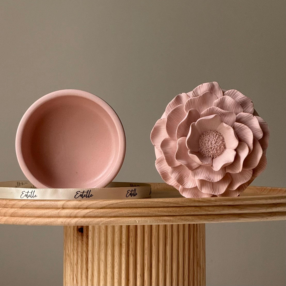 Pot de fleurs en Jesmonite : Décoration scandinave, Rangement à bijoux