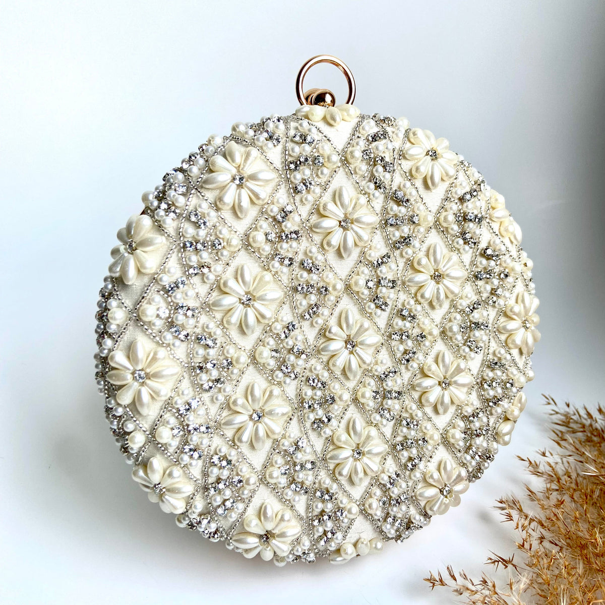 ALIA Pochette ronde en perles