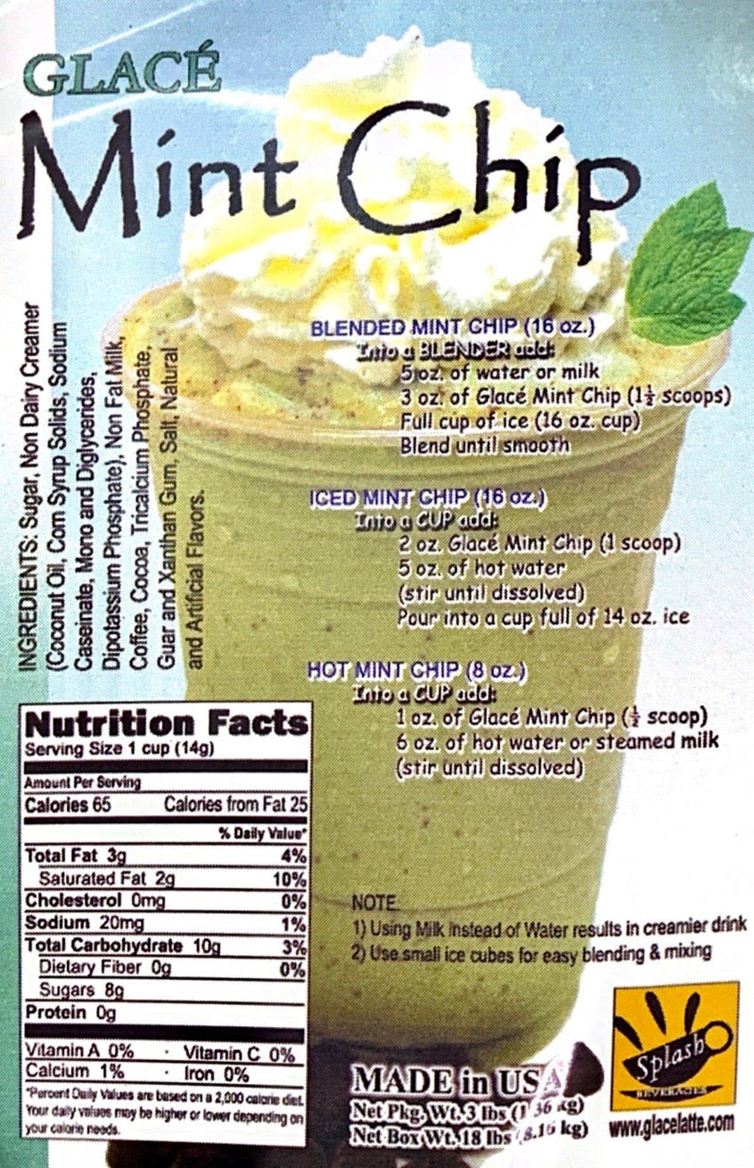 Mint Chip 4 in 1 Bubble Tea / Latte and Frappe Mix - Multi-Use Powdered Beverage Mix - Ships Free Within Canada on Orders Above CAD $199