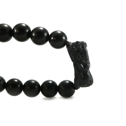 Mala Bracelet "Black Rosewood & Charm" #22