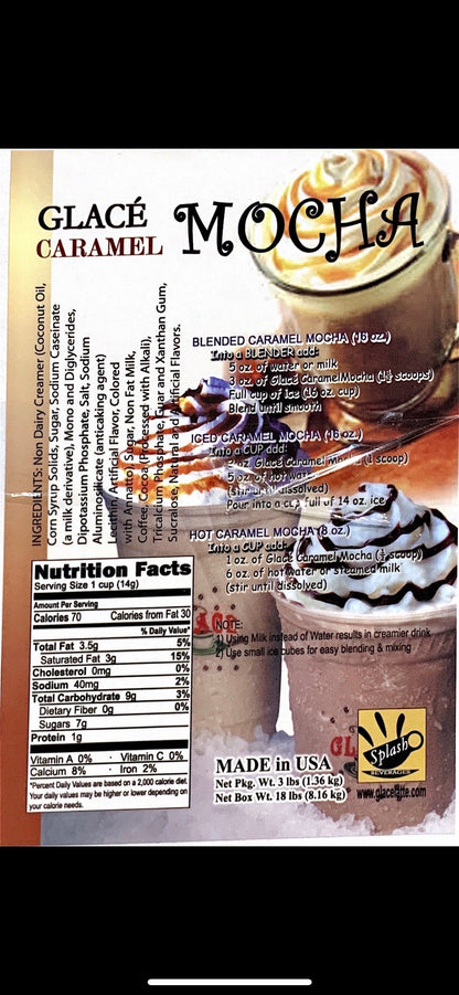 Caramel Mocha 4 in 1 Bubble Tea / Latte and Frappe Mix  - Multi-Use Powdered Beverage Mix - Ships Free Within Canada on Orders Above CAD $199