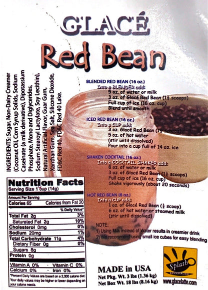 Red Bean 4 in 1 Bubble Tea / Latte and Frappe Mix - Multi-Use Powdered Beverage Mix - Ships Free Within Canada on Orders Above CAD $199