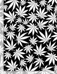 Timeless Treasures - Phosphorescent - Feuille de Cannabis - Noir