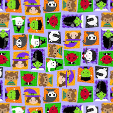Petits Monstres - Emily Elizabeth - Écusson "Joyeux Halloween" - Violet clair