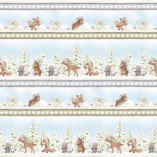 Timeless Treasures - Snowday - Bordure Lapins