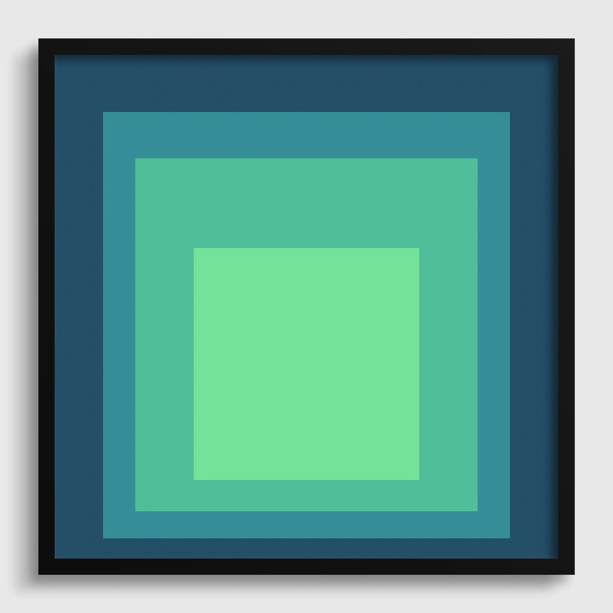 Inspiré par Josef Albers - Sarah - Hommage au Carré Impression Giclée : Art Moderne du Milieu du Siècle