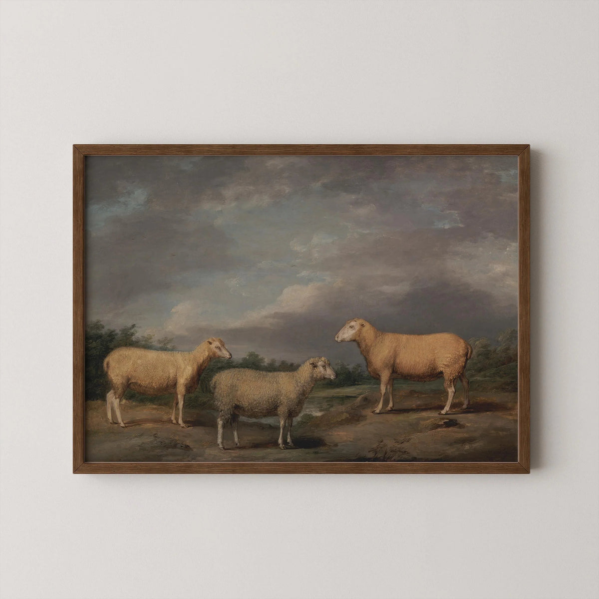 James Ward - Moutons Ryelands | Célèbre art de paysage mélancolique (disponible encadré à la main ou non encadré)