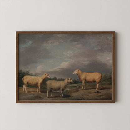 James Ward - Moutons Ryelands | Célèbre art de paysage mélancolique (disponible encadré à la main ou non encadré)