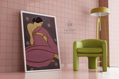 Jamini Roy - Sari rose