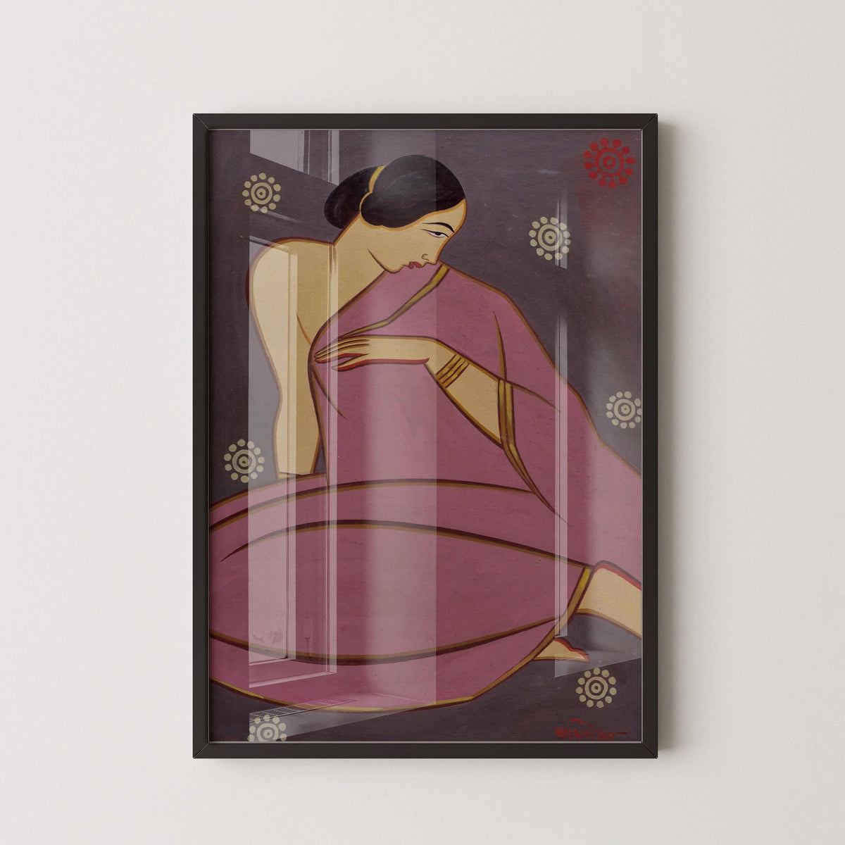 Jamini Roy - Sari rose