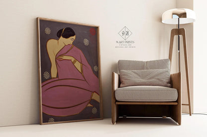 Jamini Roy - Sari rose