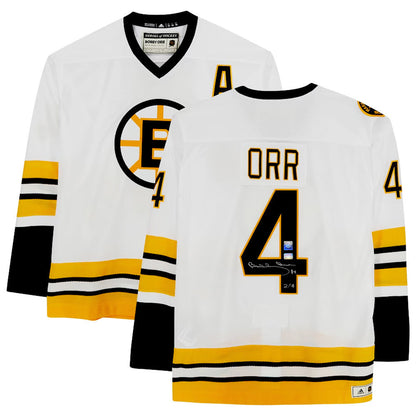 Bobby Orr Signed Boston Bruins White Adidas Jersey #2 of 4