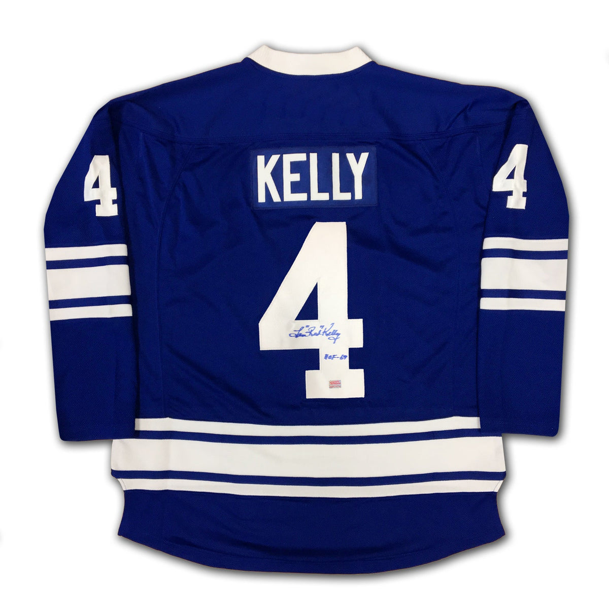 Red Kelly Autographed Toronto Maple Leafs Blue Jersey