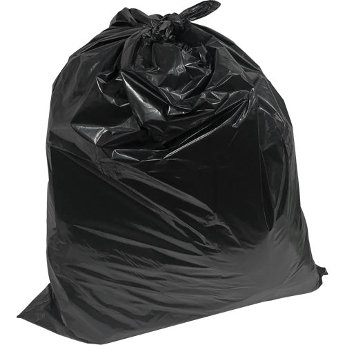 Contractor Garbage Bags, 2X Strong, 35" W x 50" L, 1.9 mils, Black, 194 L (44 Gal.) Capacity