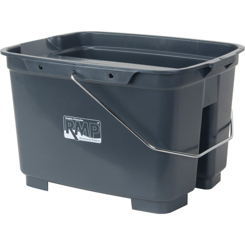 Seau à double compartiment, capacité de 19 L (4,75 gal. US), gris