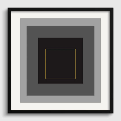 Impression Giclée Hommage au Carré Inspiré de Josef Albers : Art Moderne du Milieu du Siècle (1x1)