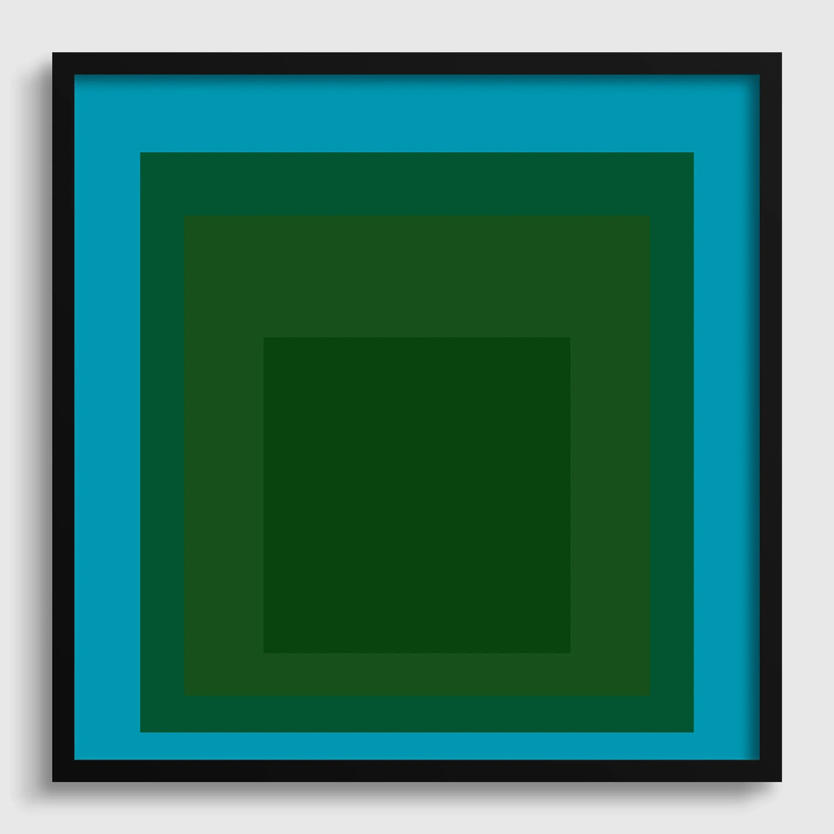 Josef Albers Inspired 'Madagascar' Giclee Print: 'Homage to the Square' Mid-Century Modern Art, Framed Option