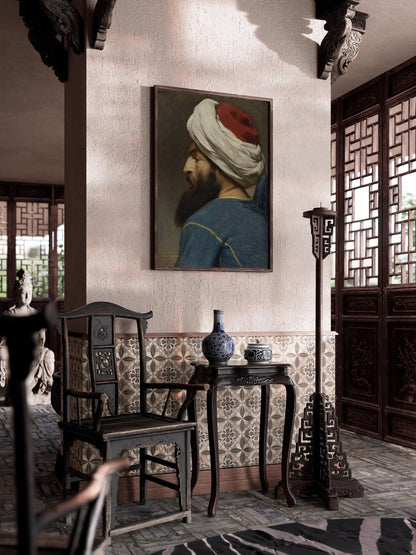 Jules Joseph Lefebvre - Portrait of an Ottoman | Orientalist Art (available handframed or unframed)
