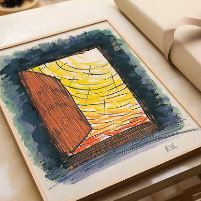 Karl Wiener Abstract Art Print: From My Life No. 13 (Handframed or Unframed)