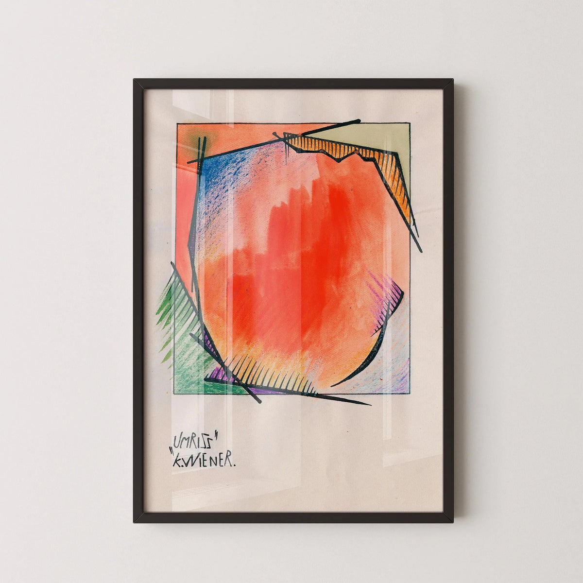 Karl Wiener - Umriss (Outline) | Modern Abstract Art (available handframed or unframed)