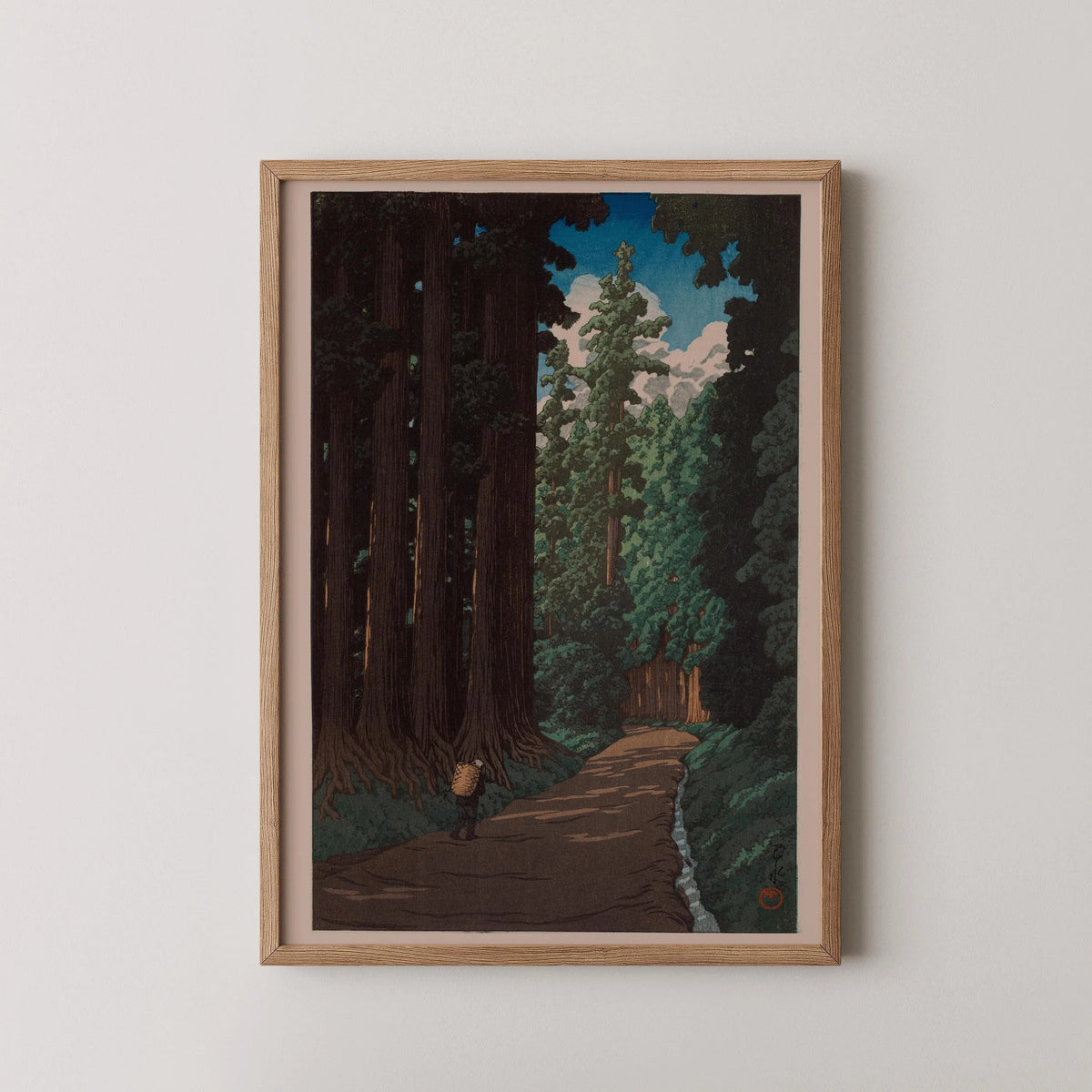 Kawase Hasui - Estampe Giclée Route vers Nikko : Art de l'Estampe sur Bois Japonaise