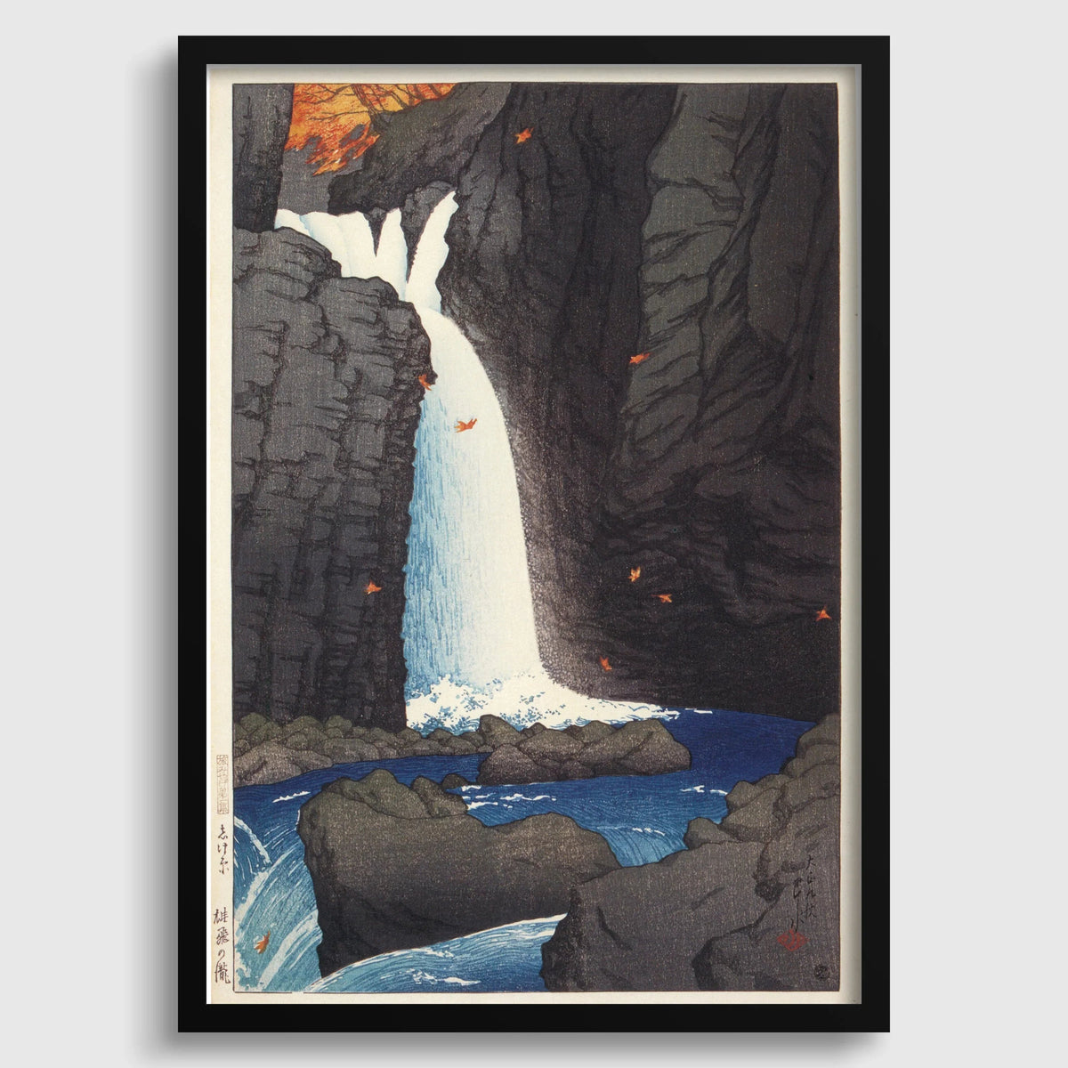 Kawase Hasui - Shihohara Falls Giclee Print: Vintage Japanese Woodcut Art