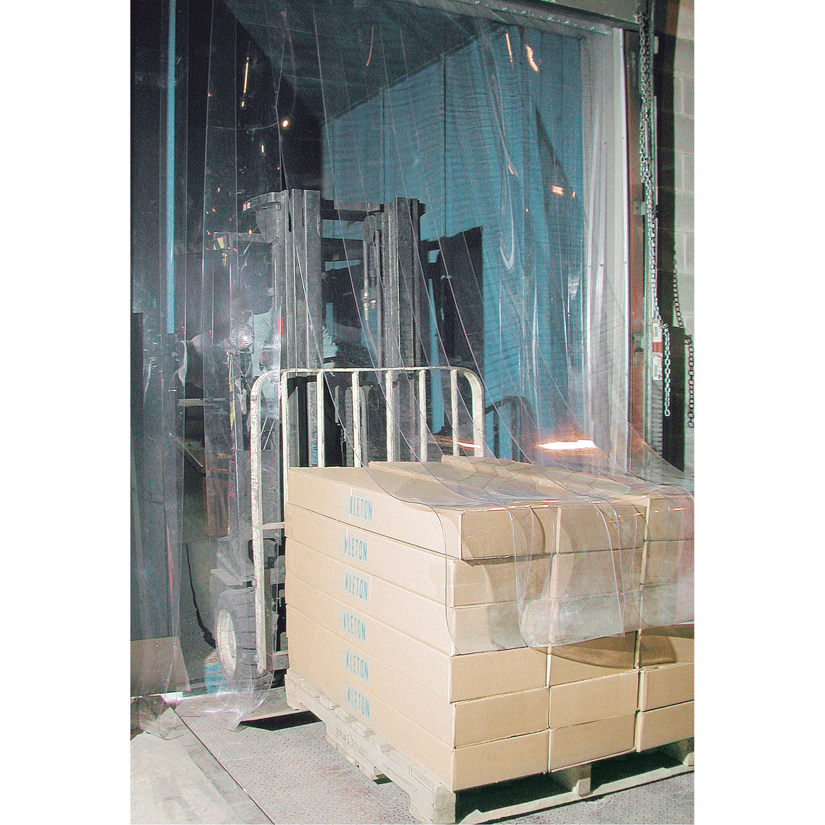 Portes à lanières en PVC, ouverture de 1,22 m x 2,13 m, lanières de 20 cm de large, lanières de 2,0 mm d'épaisseur