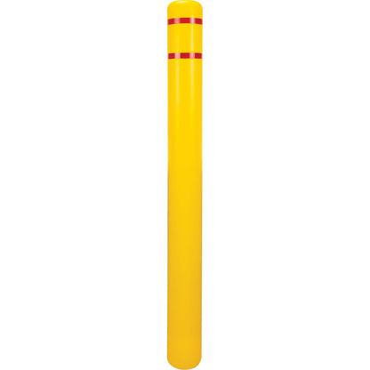 Capot de borne en polyéthylène, 4-1/2" dia. x 52" L, Rouge/Jaune