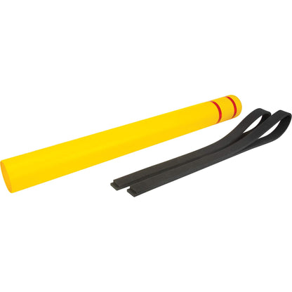 Capot de borne en polyéthylène, 4-1/2" dia. x 52" L, Rouge/Jaune