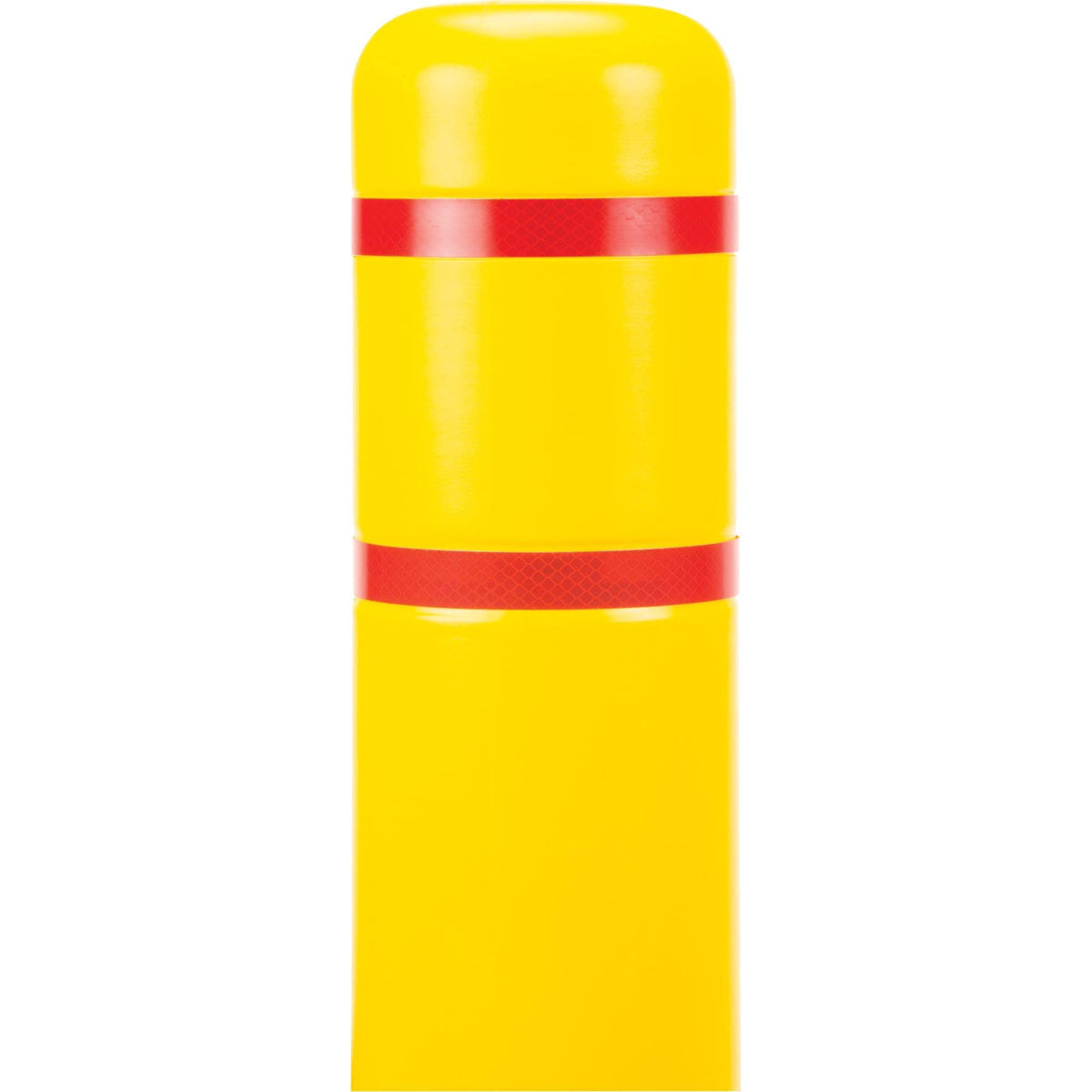 Capot de borne en polyéthylène, 4-1/2" dia. x 52" L, Rouge/Jaune