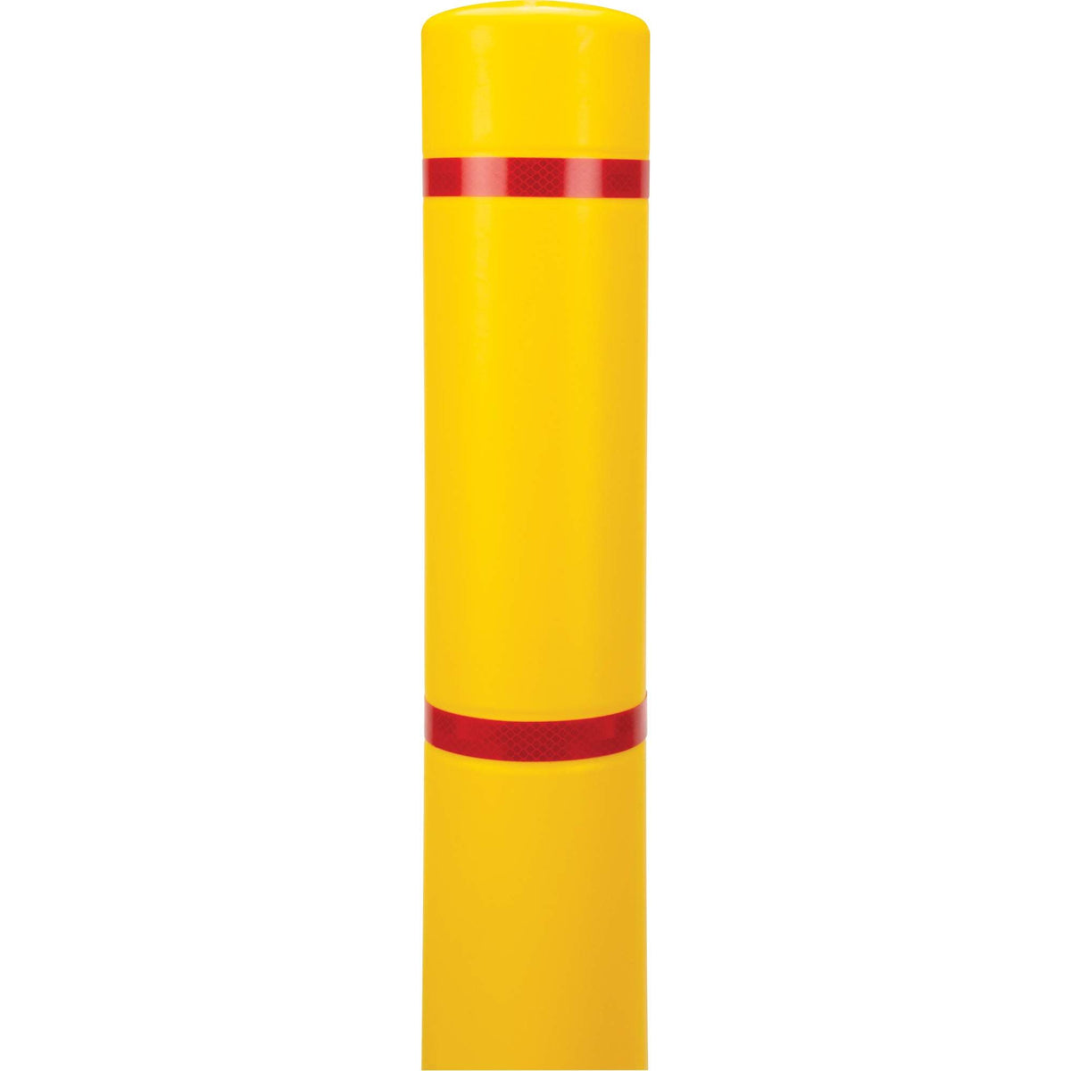 Gaine de poteau en polyéthylène, 4-1/2" dia. x 64" L, rouge/jaune