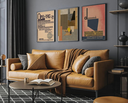 Kurt Schwitters DÉCLARATION TRIO Style Bauhaus | | Art collage constructiviste dadaïste (cadre disponible ou sans cadre)