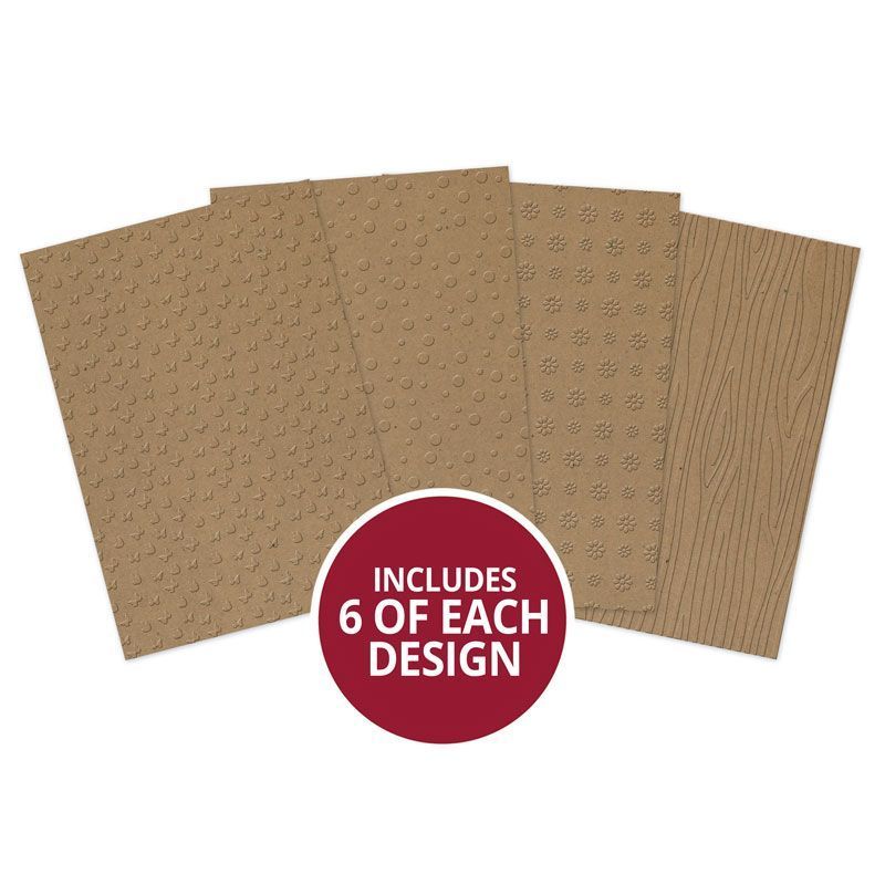 Sélection de cartes kraft gaufrées