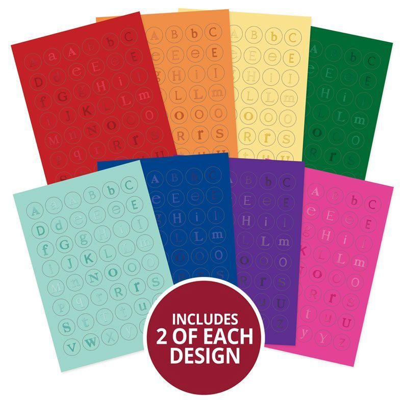 Pièces de monnaie Lettres Arc-en-ciel vifs