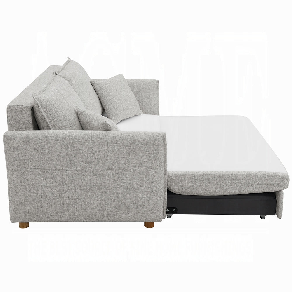 Canapé-lit avec rangement Oran (taille condo) – Gris