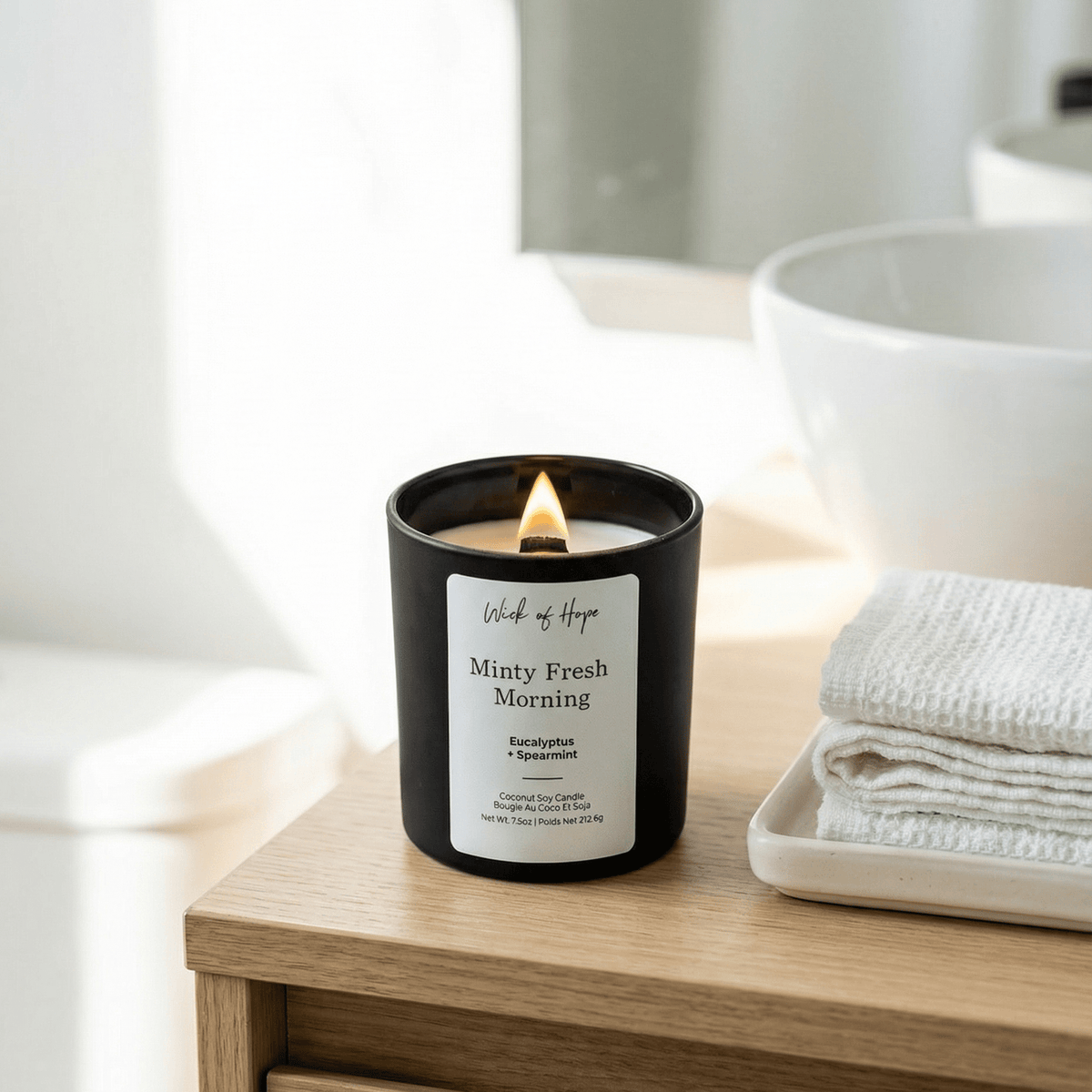 Bougie matin fraîcheur mentholée | Eucalyptus + Menthe verte