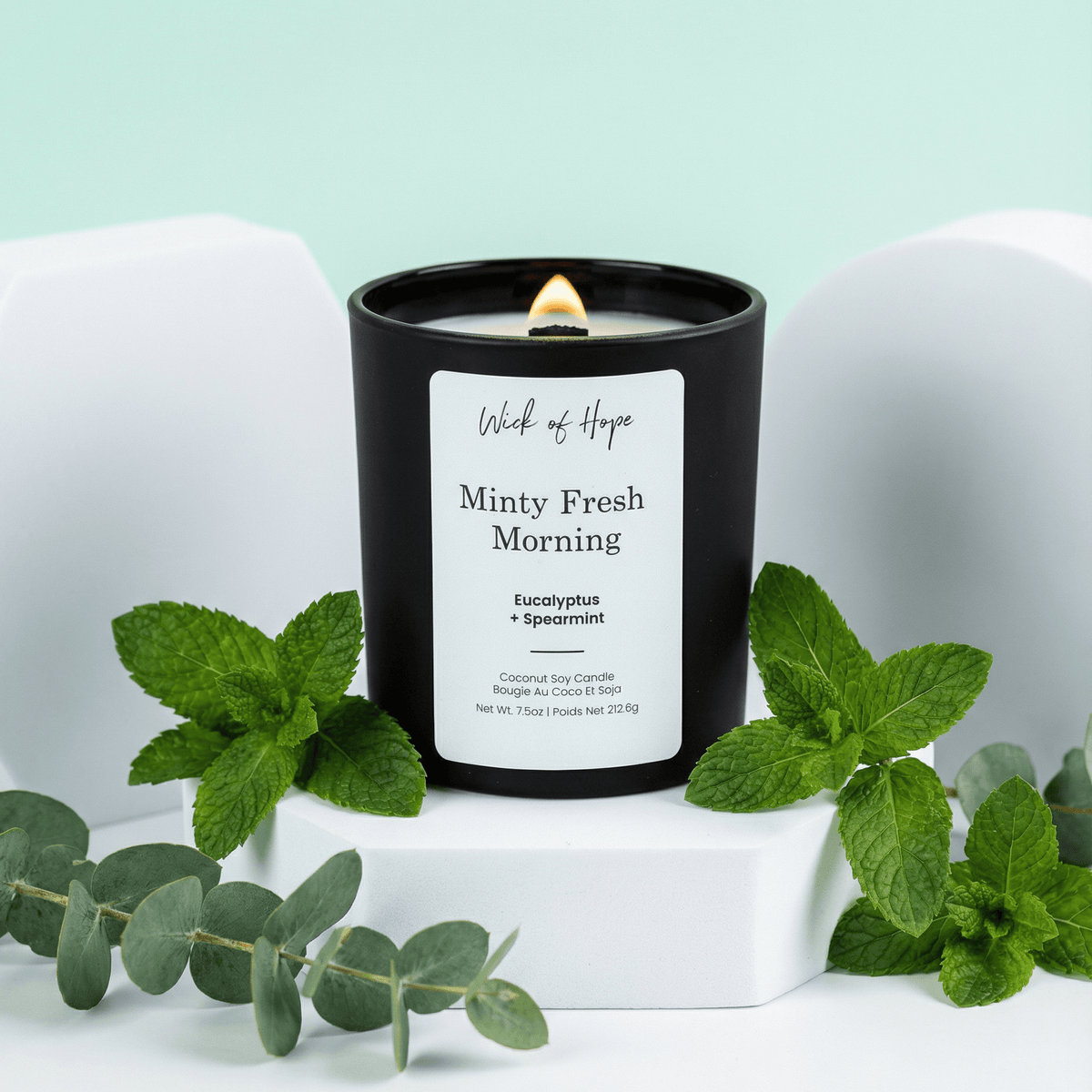 Bougie matin fraîcheur mentholée | Eucalyptus + Menthe verte