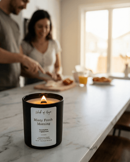 Bougie matin fraîcheur mentholée | Eucalyptus + Menthe verte