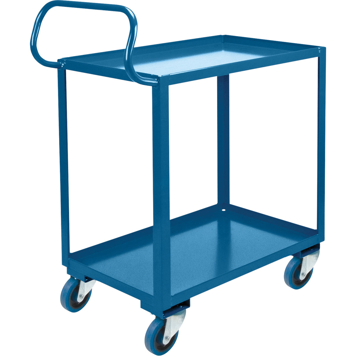 Chariot à étagères ergonomique, capacité de 800 lb, acier, 50,8 cm (20") L x 94 cm (37") H x 81,3 cm (32") P, rebord relevé