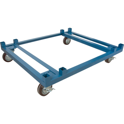 Diable pour conteneur grillagé ouvert, 102,9 cm L x 87,6 cm P x 25,4 cm H, capacité de 1360 kg