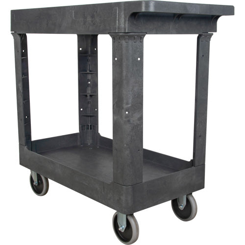 Chariot de service utilitaire, 2 niveaux, 16-1/2" x 32-1/2" x 34-1/2", capacité de 550 lb