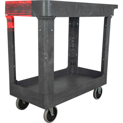 Chariot de service utilitaire, 2 niveaux, 16-1/2" x 32-1/2" x 34-1/2", capacité de 550 lb