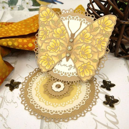 Matrice de découpe pour pierres de lune - Papillon en fleur