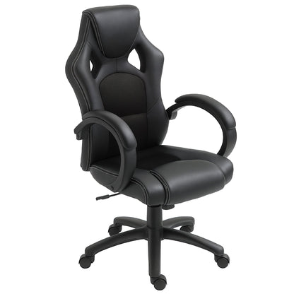 Chaise de bureau de jeu Erling avec fonctions de pivotement et d'inclinaison - Noir