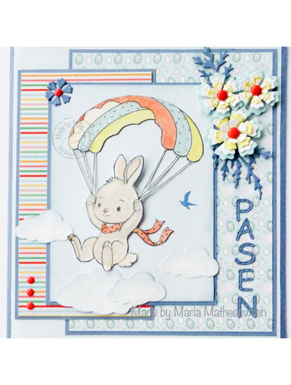 Nellie's Cuties Tampon transparent Lapin parachutiste
